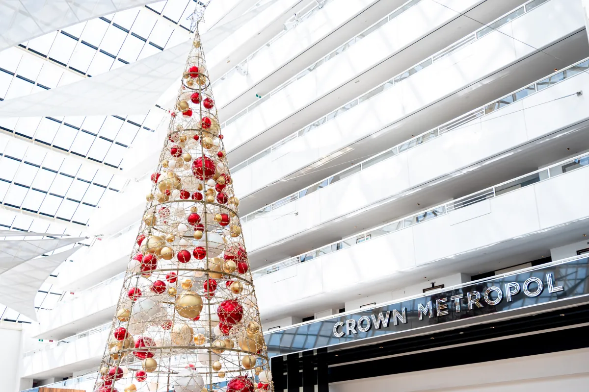Crown Resorts - statement Christmas tree